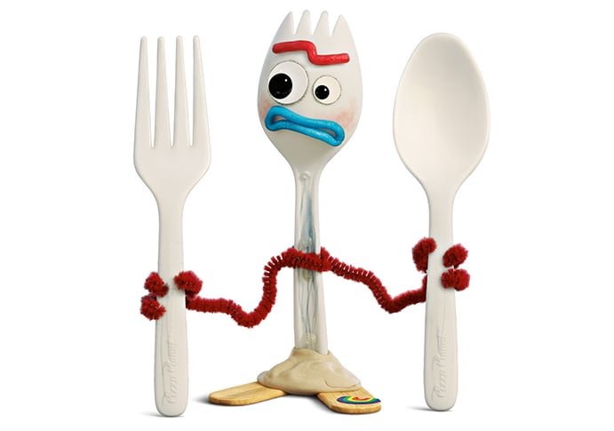 Toy Story Forky with Plastic Cutlery